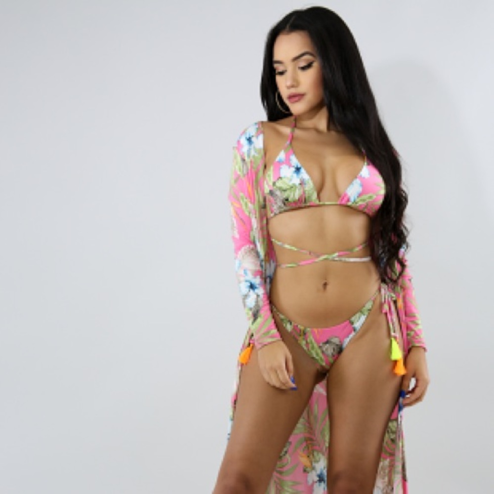 Neon Tassel Swim Set